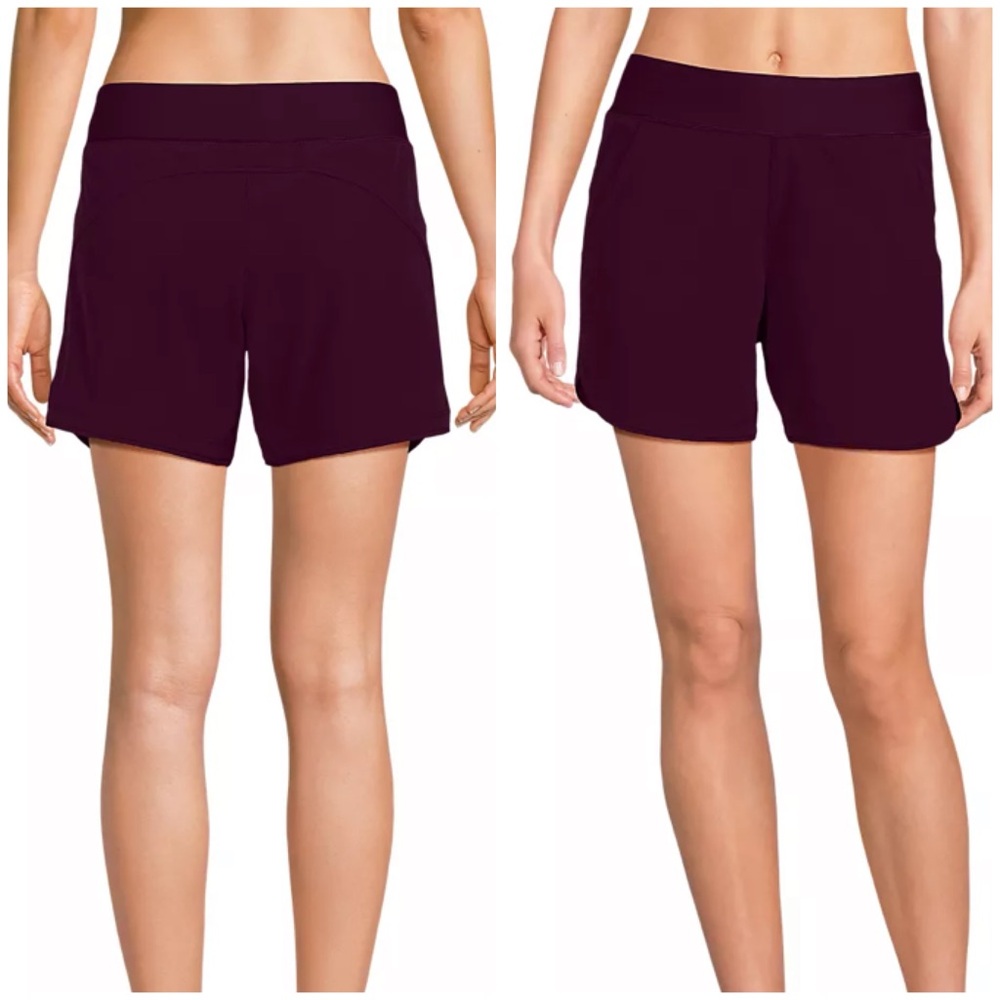 Lands end Swim Shorts Dark wine 9”